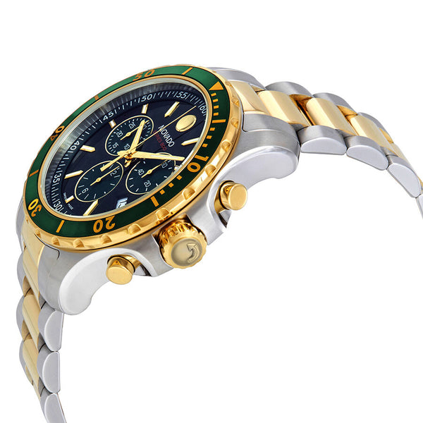 Movado 800 Chronograph Green Dial Two-tone Men's Watch #2600148 - Watches of New Zealand #2