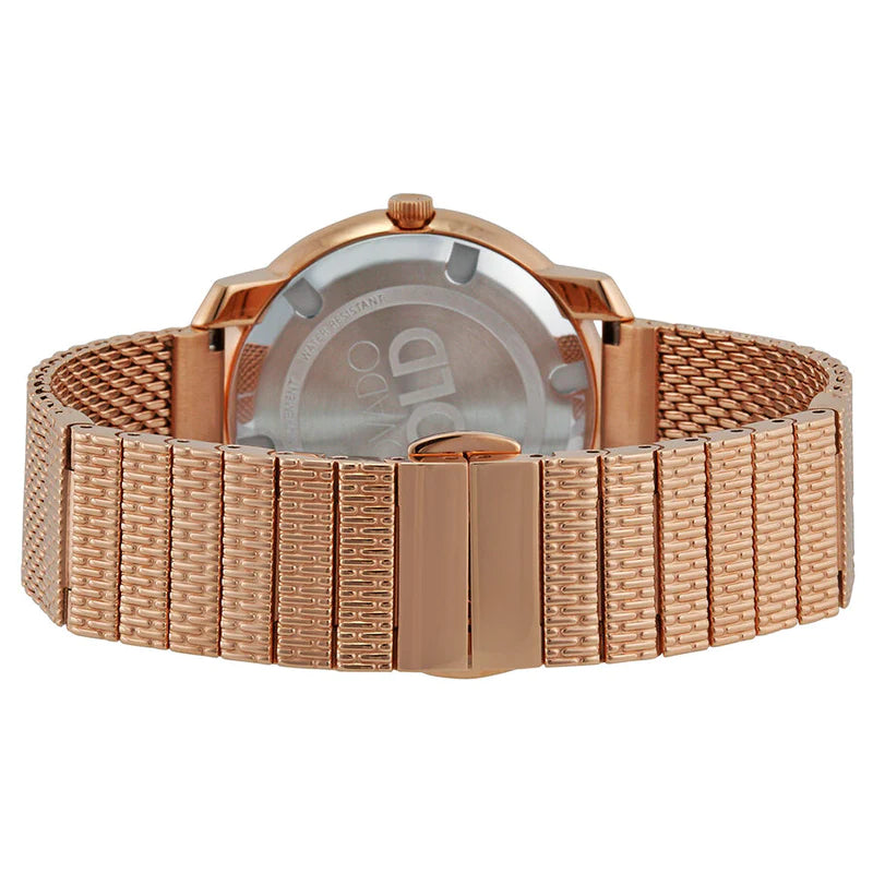 Movado Bold Rose Gold Dial Rose Gold Mesh Bracelet Women Watch - 3600243