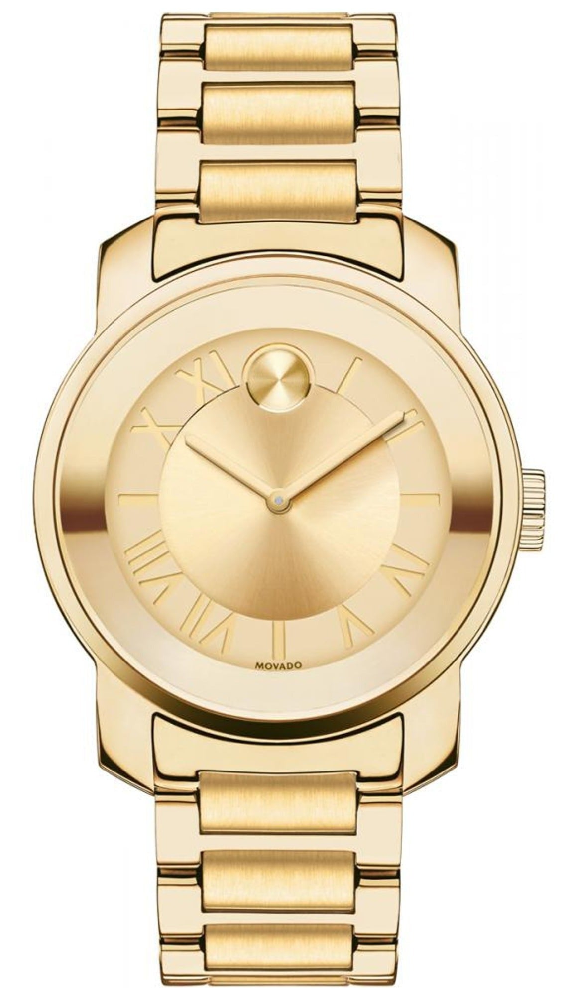 Movado Bold Gold Dial Gold Steel Strap Women Watch - 3600323