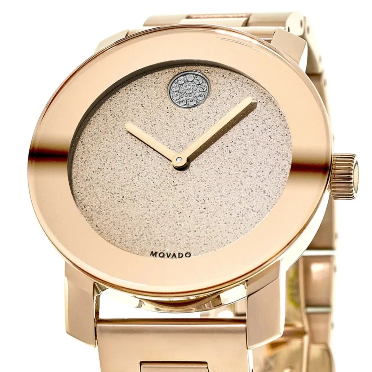 Movado Bold Bronze Dial Rose Gold Ion-plated Ladies Watch - 3600335