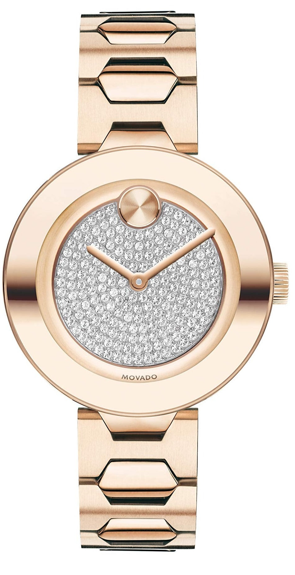 MOVADO Bold 32MM Quartz SS Crystal Pave Dial Women's Watch - 3600493