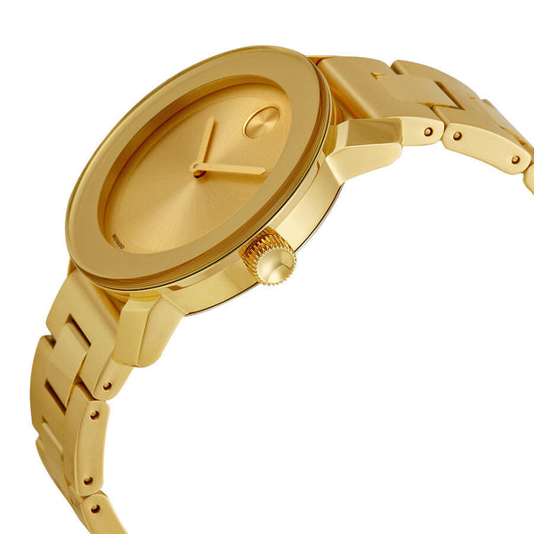 Movado Bold Champagne Dial Yellow Gold Ion-pated Ladies Watch #3600085 - Watches of New Zealand #2