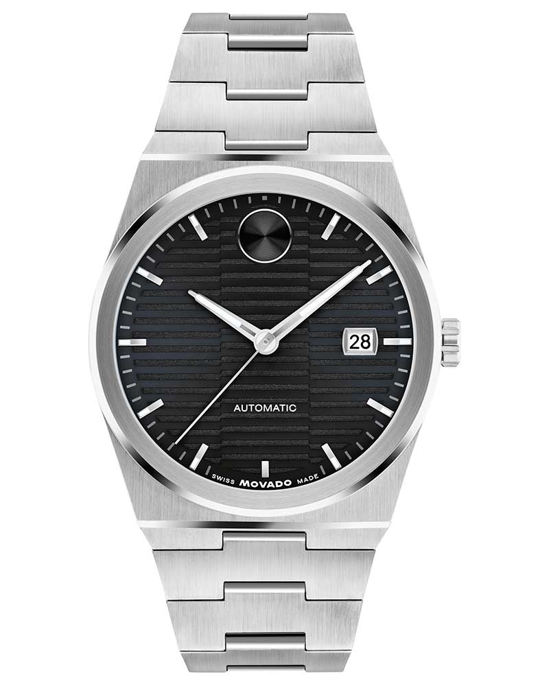 Movado BOLD Quest Automatic Black Dial Stainless Steel Bracelet Men's Watch - 3600941