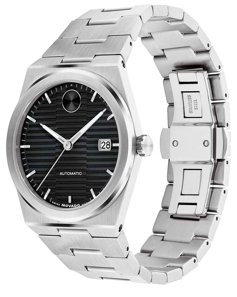 Movado BOLD Quest Automatic Black Dial Stainless Steel Bracelet Men's Watch - 3600941