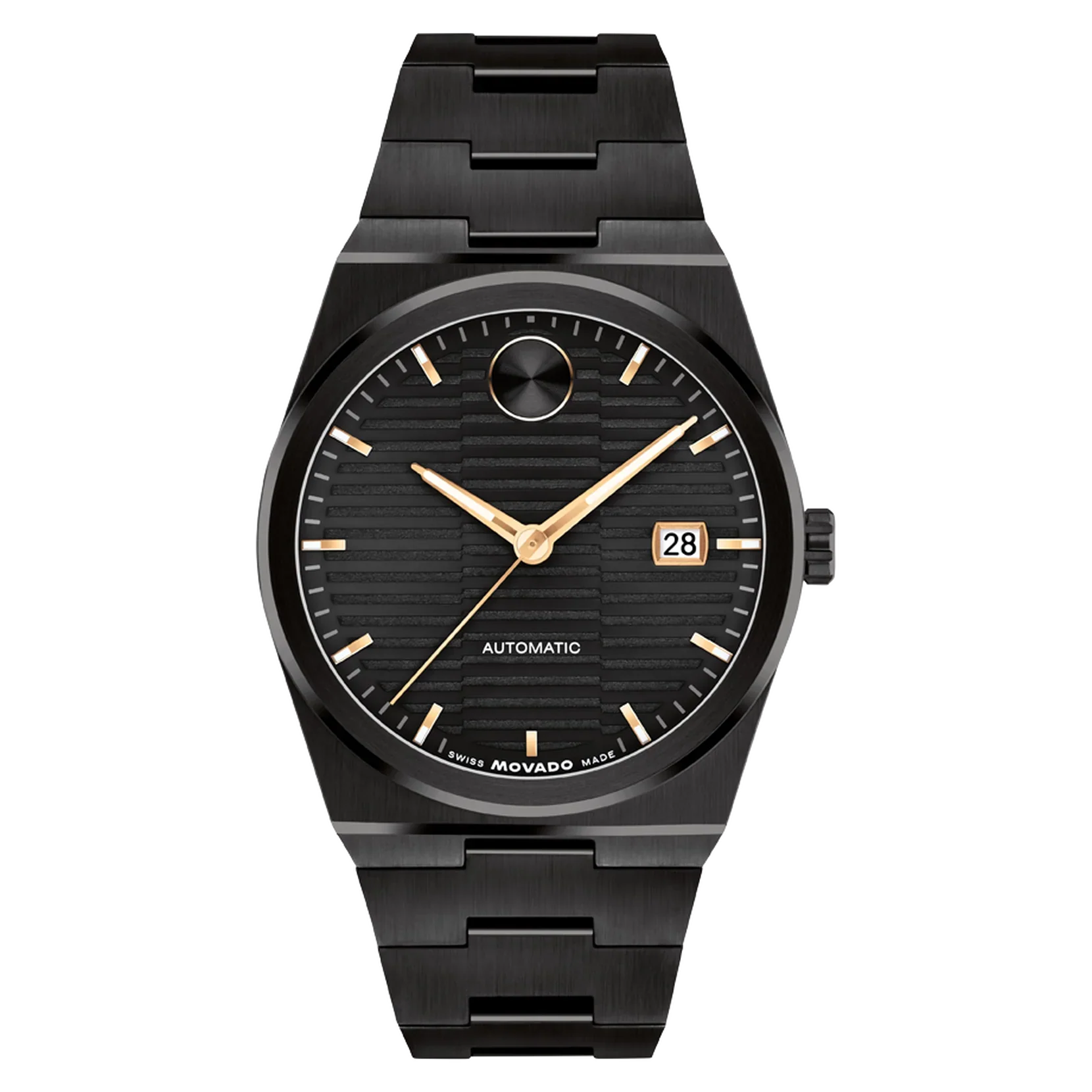 Movado Bold Quest Automatic Black Dial & Stainless Steel Men's Watch - 3601274