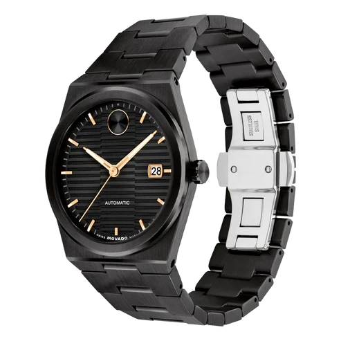 Movado Bold Quest Automatic Black Dial & Stainless Steel Men's Watch - 3601274