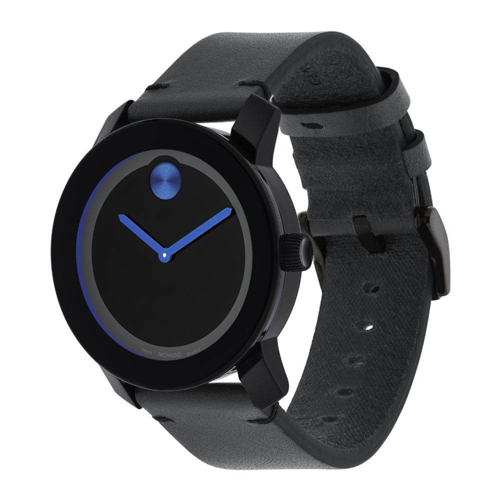 Movado Bold TR90 watch side view showing case profile and strap
