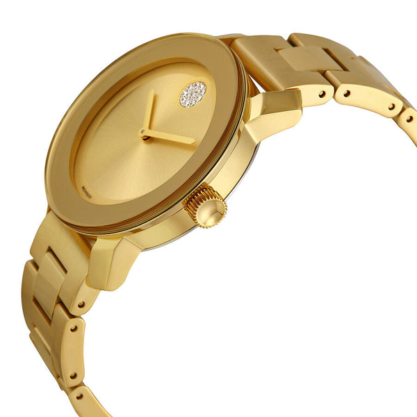Movado Bold Gold Dial Yellow Gold Ion-plated Ladies Watch #3600104 - Watches of New Zealand #2