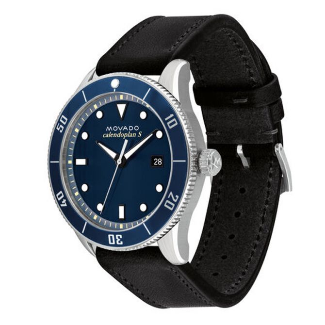 Movado Heritage Series 43mm Calendoplan Black Men's Watch - 3650093