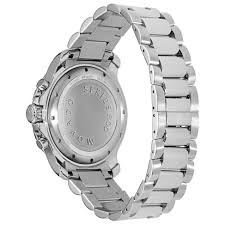 Movado Series 800 caseback with stainless steel bracelet