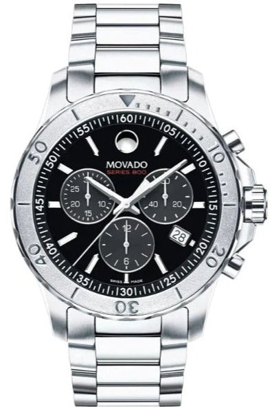 Movado Series 800 Chronograph Black Dial Men's Watch - 2600110