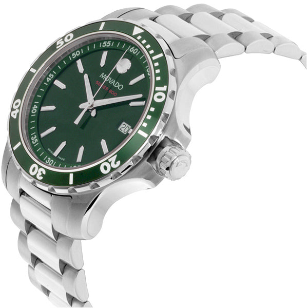 Movado Series 800 Green Dial Stainless Steel Men's Watch 2600136