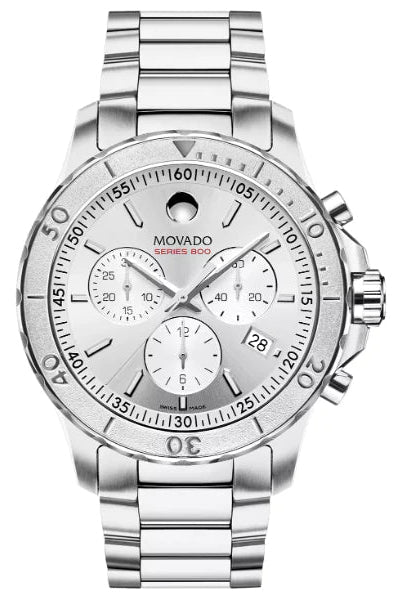 Movado Series 800 Chronograph Silver Dial Men's Watch - 2600111