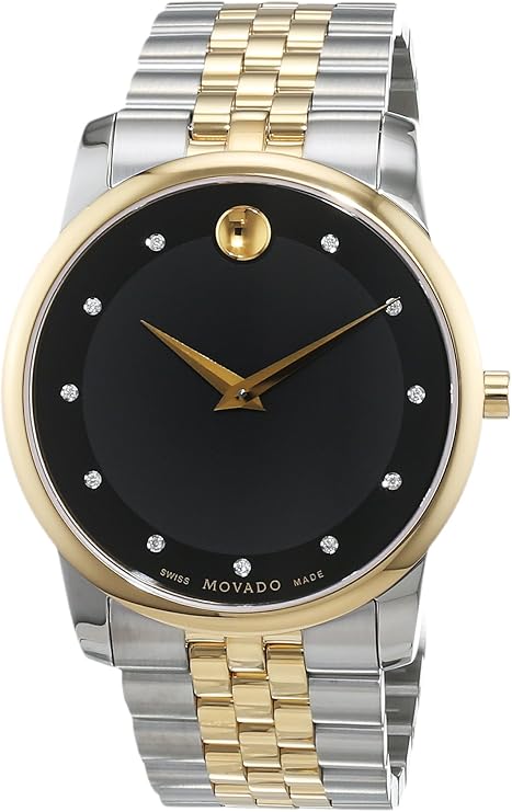 Museum Classic Black Dial Two Tone Men's Watch - 0606879