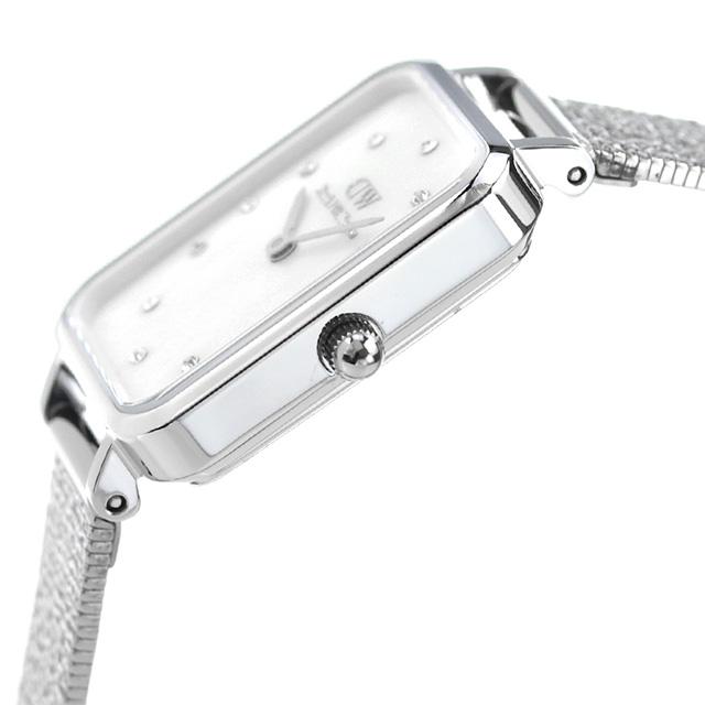 Daniel Wellington Quadro Pressed Piano Lumine Silver MOP White Women's Watch - DW00100580