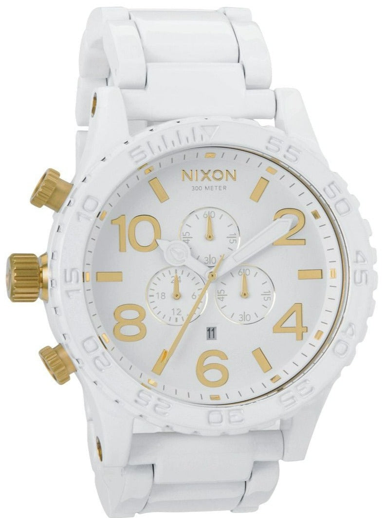 Nixon 51-30 Chronograph White Ion-plated Men's Watch A083-1035