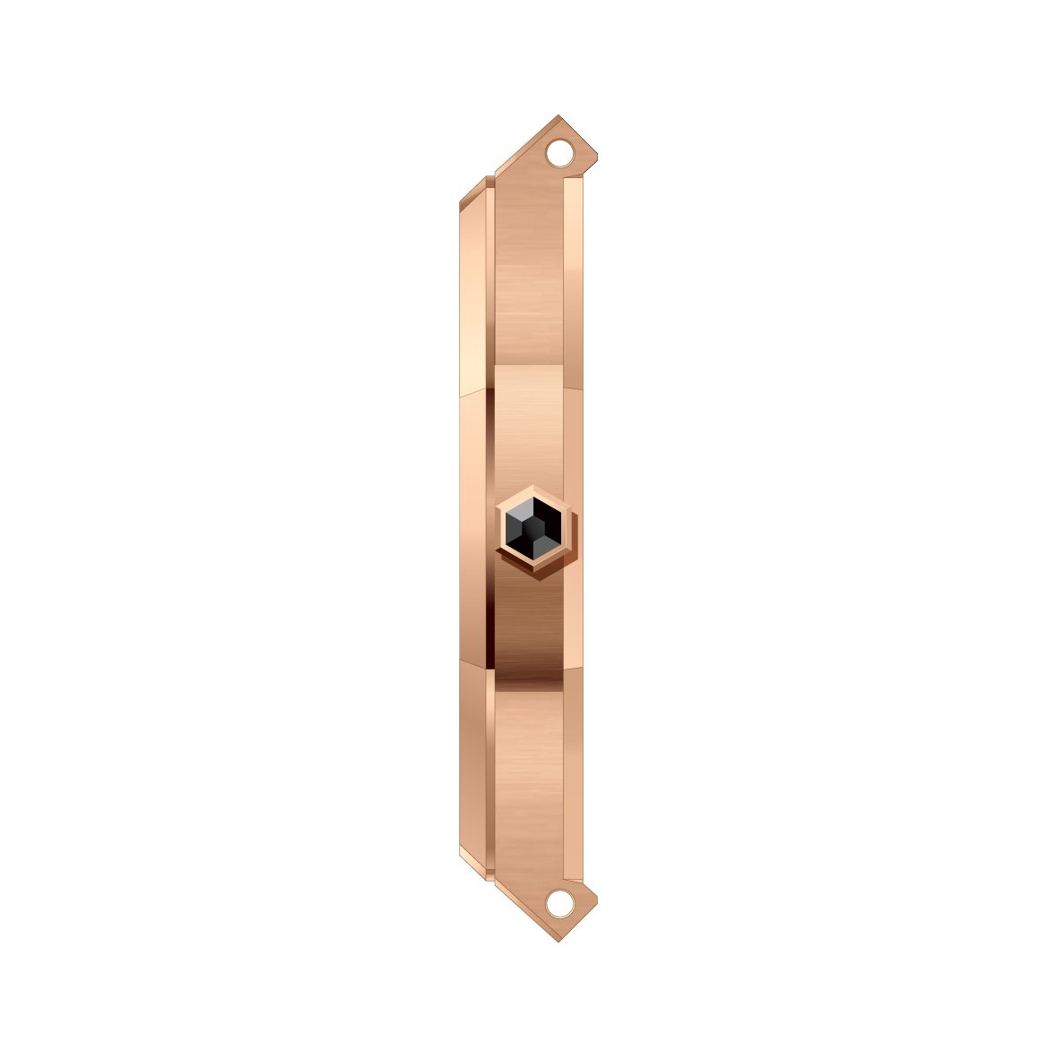 Noxbridge ECC40RG rose gold watch side profile showing case depth and bracelet