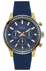Guess Multi-Function Blue Chronograph Silicone Men's Watch  W0802G2 - Watches of New Zealand