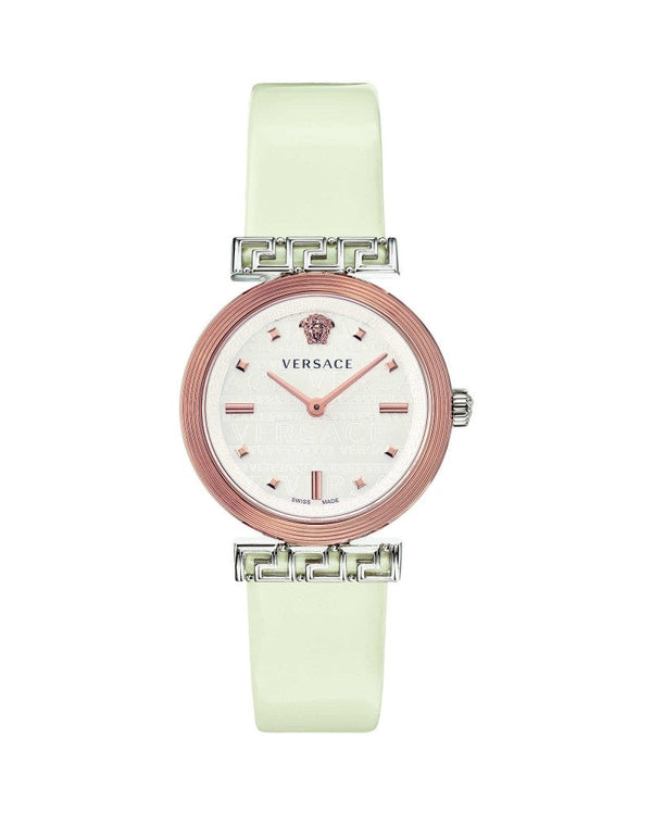 Versace Meander White Leather Strap Women's Watch  VELW00120 - Watches of New Zealand