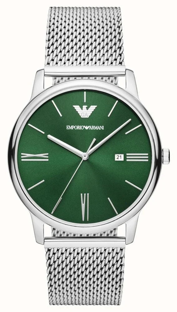 Emporio Armani Minimalist Quartz Green Dial Men's Watch AR11578