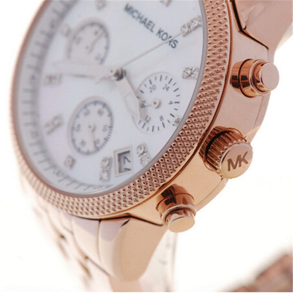Michael Kors Chronograph Rose Gold Ladies Watch MK5026 - Watches of New Zealand #2