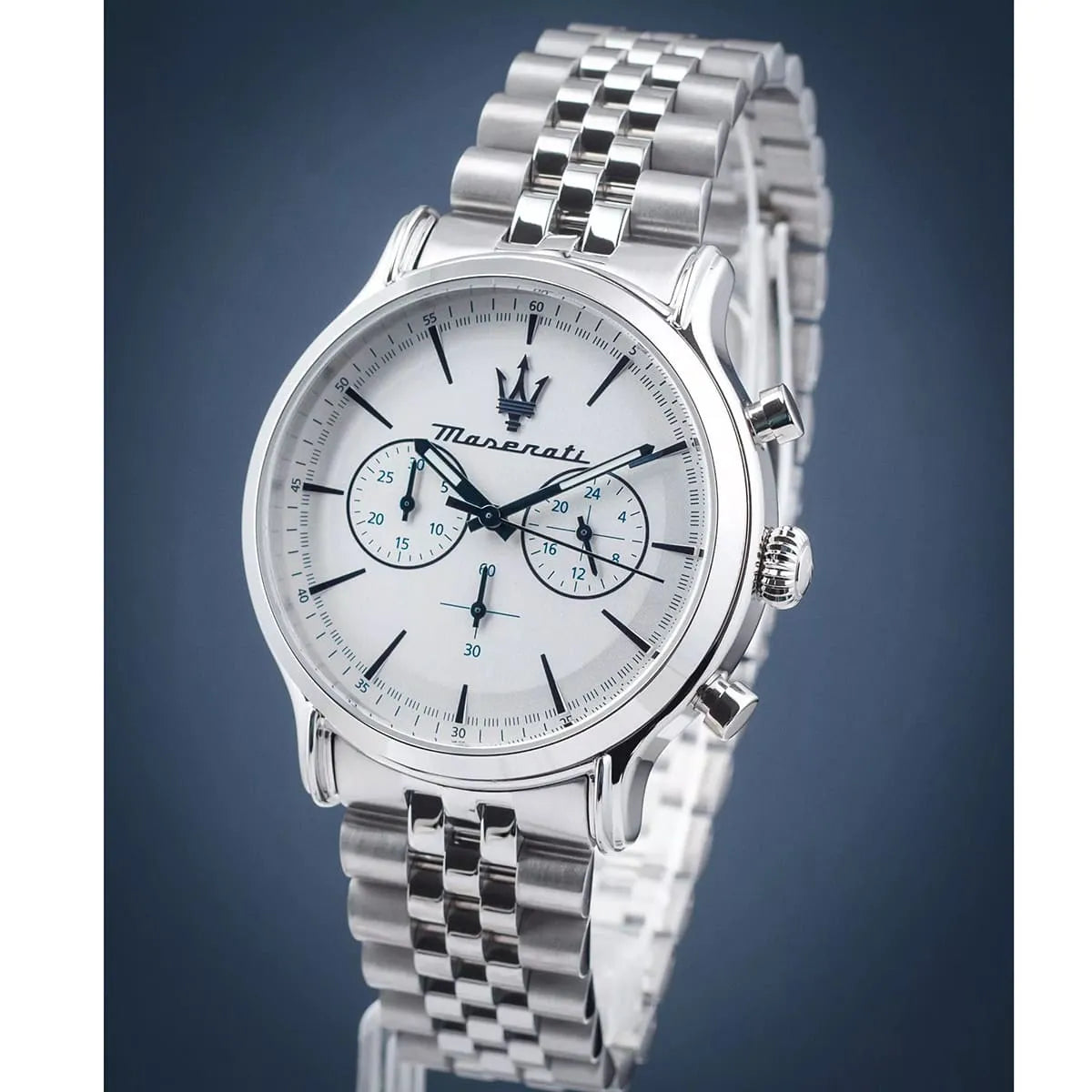 Maserati Epoca Chronograph Stainless Steel White Dial Quartz R8873618034 100M Men's Watch R8873618034 - Image 8