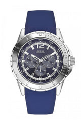 Guess Men's Quartz Stainless Steal Bule Silicone Strap Men's Watch  W0485G3 - Watches of New Zealand