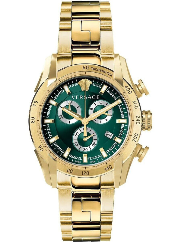 Versace V-Ray Chronograph Green Dial Men's Watch  VE2I00621 - Watches of New Zealand