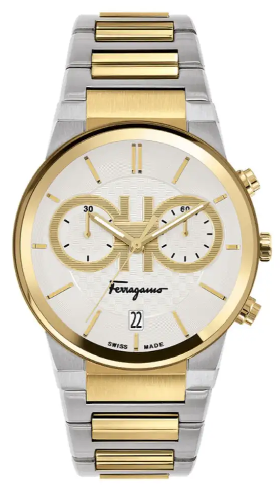 Salvatore Ferragamo Sapphire Chronograph Two-Tone Bracelet 41mm Watch - SFME00821