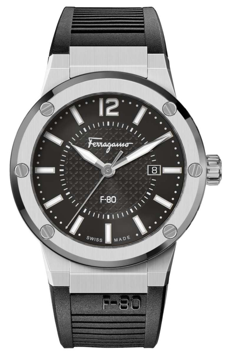 Ferragamo F-80 Quartz Black Dial Men's Watch SFHY01322