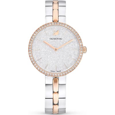 Swarovski Attract women's watch with silver glitter dial and bicolor rose gold and silver metal bracelet