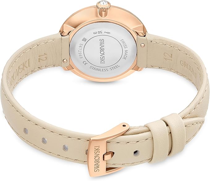 Swarovski Certa watch caseback showing stainless steel and brand engraving