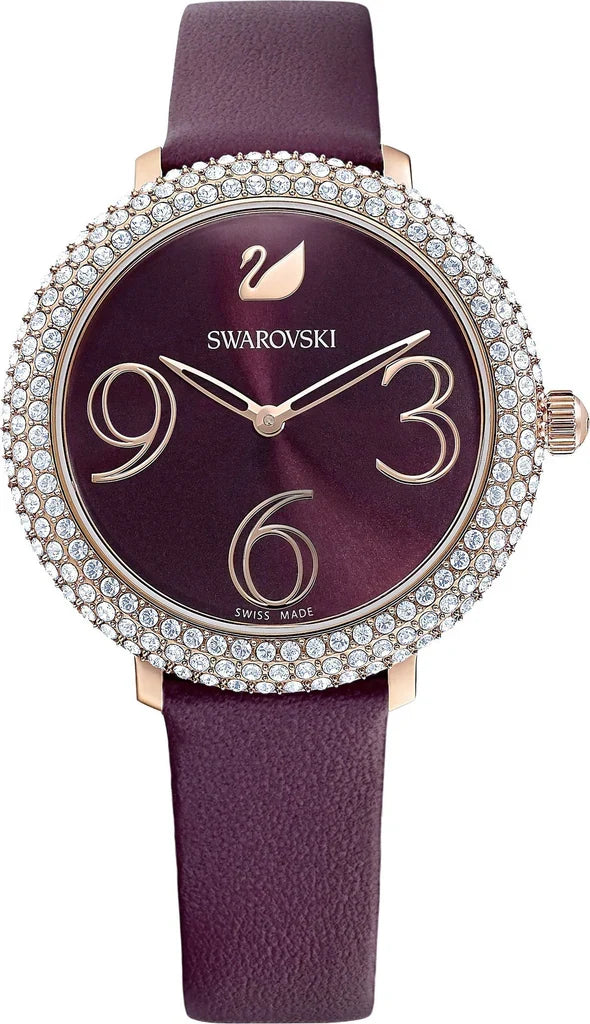 Swarovski Crystal Frost Leather Strap Women's Watch 5484064
