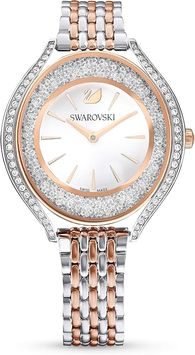 Swarovski Crystalline Aura Rose Gold Tone Metal Bracelet Women's Watch - 5644075