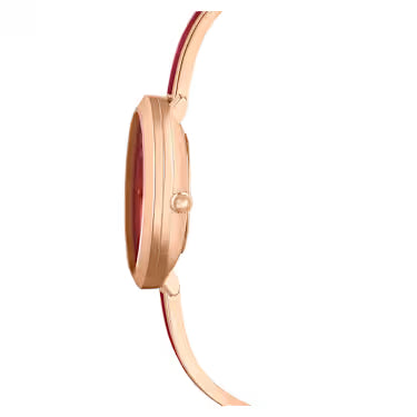 Swarovski Crystalline Delight watch side profile showing case thickness and bracelet design