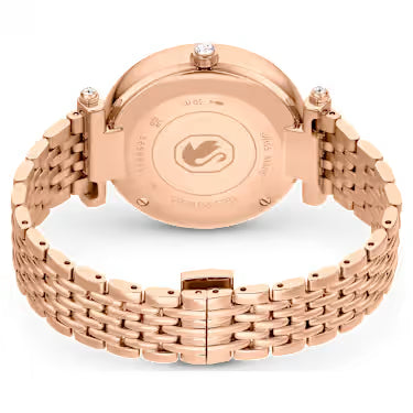 Swarovski Crystalline Wonder women's watch caseback showing Swarovski logo and bracelet clasp