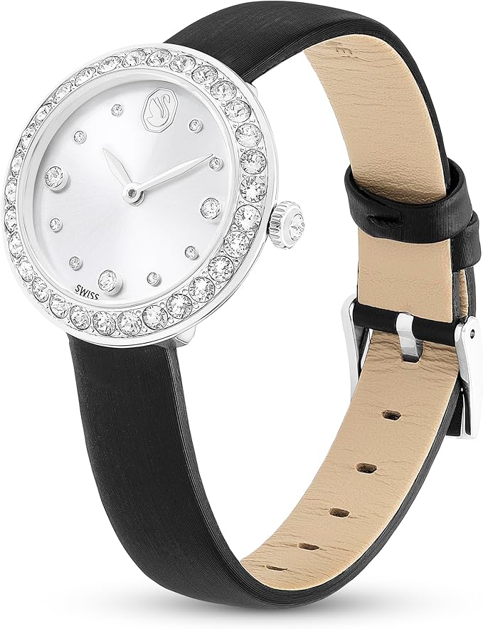 Swarovski Matrix Tennis Leather Strap Swiss Made Women's Watch - 5706663