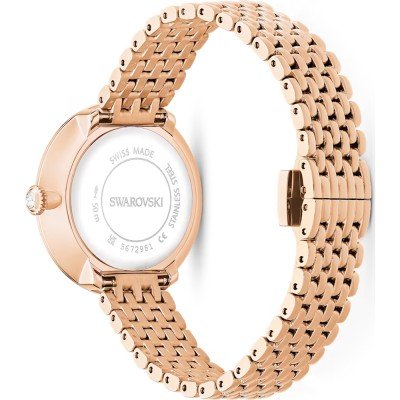 Swarovski rose gold women's watch caseback with Swarovski branding