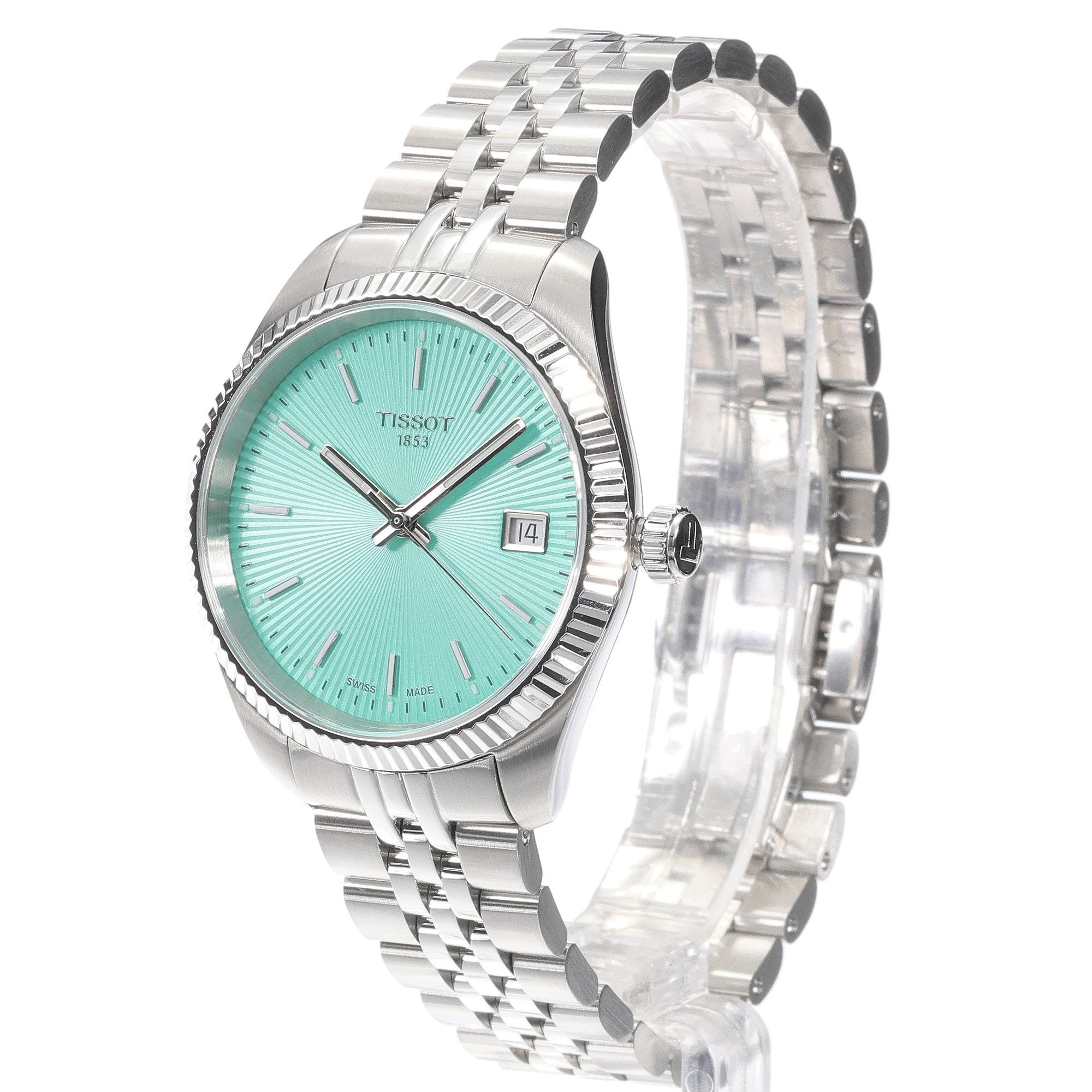 Tissot Ballade Quartz Green Dial Stainless Steel Women's Watch - T156.210.11.091.00
