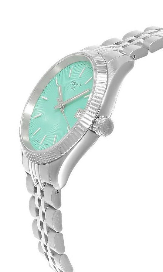 Tissot Ballade Quartz Green Dial Stainless Steel Women's Watch - T156.210.11.091.00