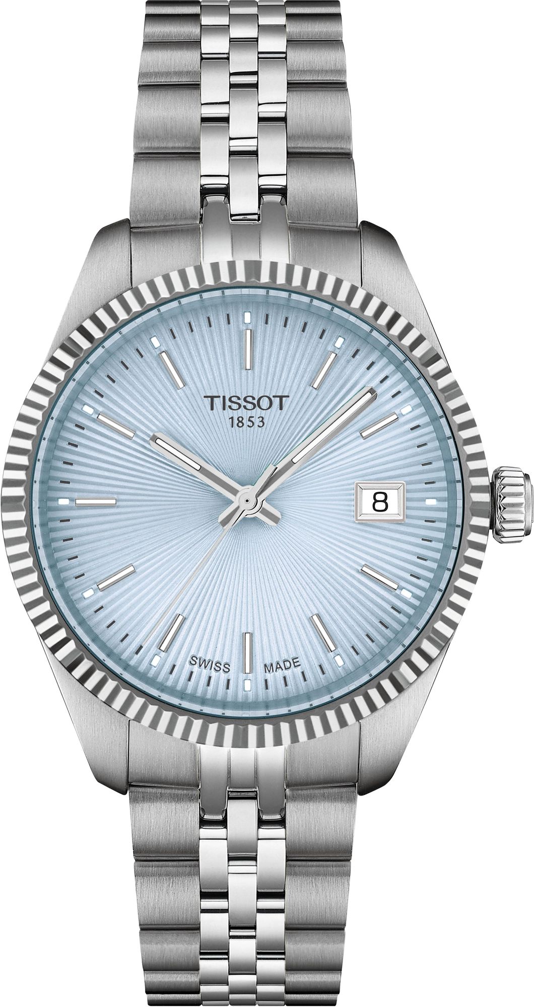 Tissot Ballade Quartz Blue Dial Silver Steel Strap Women Watch - T156.210.11.351.00