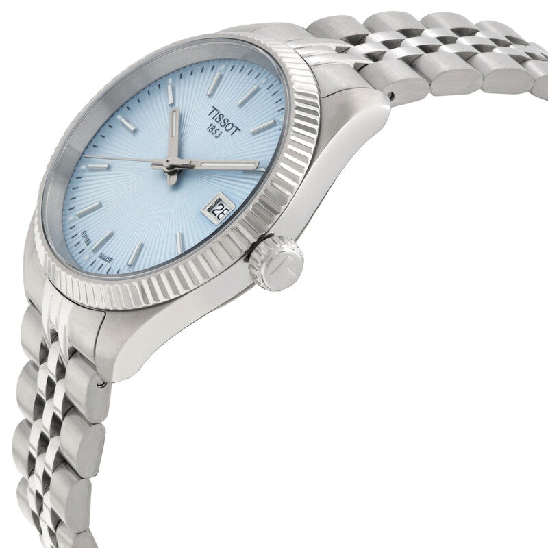 Tissot Ballade Quartz Blue Dial Silver Steel Strap Women Watch - T156.210.11.351.00
