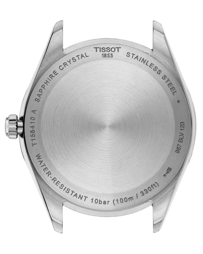 Tissot Ballade caseback showing sapphire crystal and water resistance rating