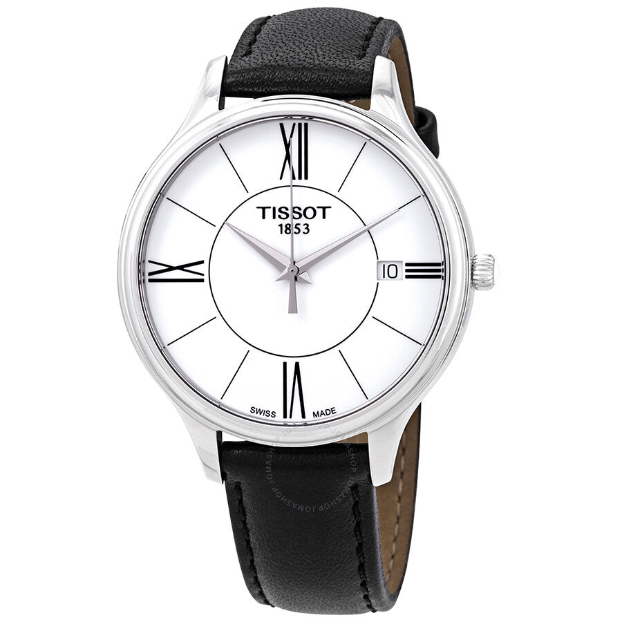 Tissot Bella Ora White Dial Black Leather Ladies Watch T1032101601800