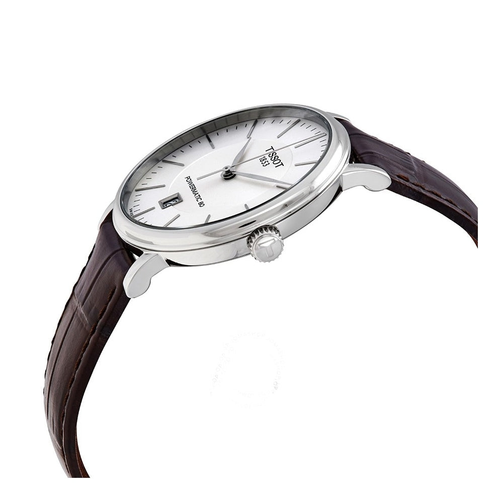 Tissot Carson Premium Silver Dial Leather Strap Men's Watch - T122.407.16.031.00