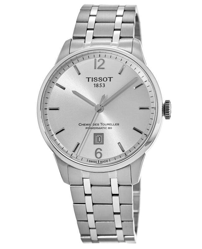 Tissot Chemin Des Tourelles Powermatic 80 Silver Dial Stainless Steel Men's Watch - T099.407.11.037.00