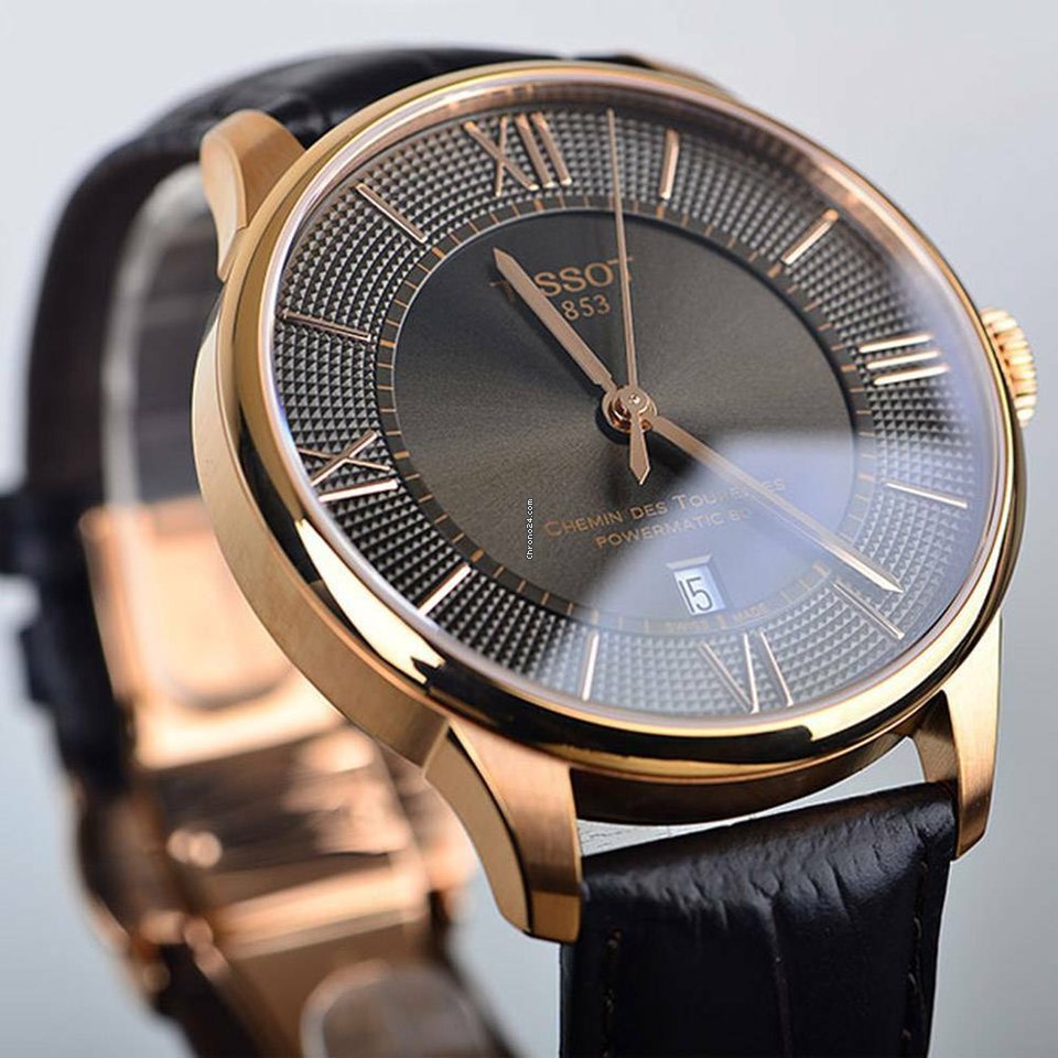 Tissot Chemin Des Tourelles Bronze Dial Brown Leather Strap Women's Watch - T099.207.36.448.00