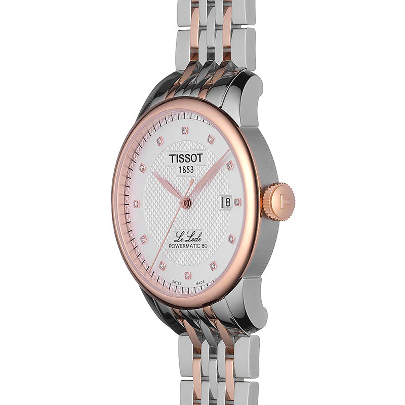 Tissot Le Locle Powermatic 80 Silver Diamond Dial Two-Tone Steel Dress Men's Watch - T006.407.22.036.01