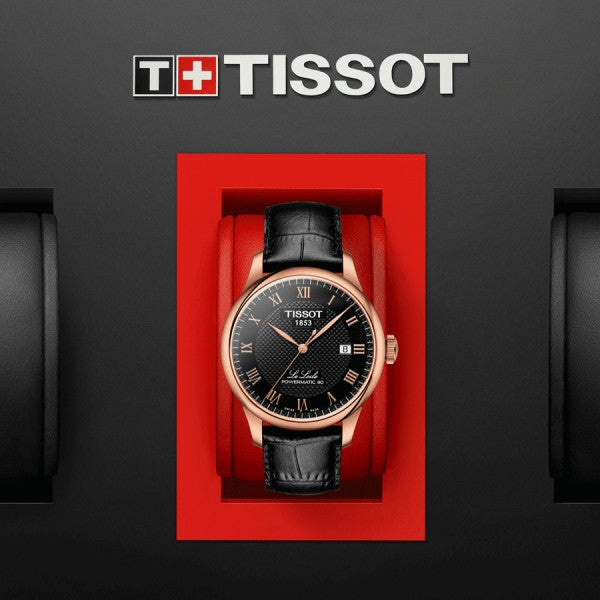 Tissot Le Locle Powermatic 80 Automatic Black Dial Men's Watch - T0064073605300