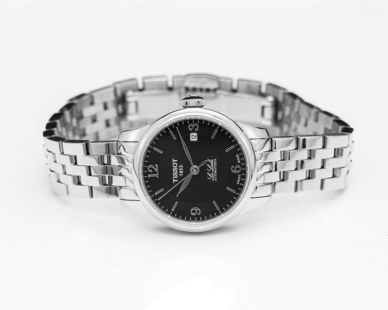 Tissot Le Locle Small Automatic Black Dial Silver Steel Strap Women's Watch - T41.1.183.54